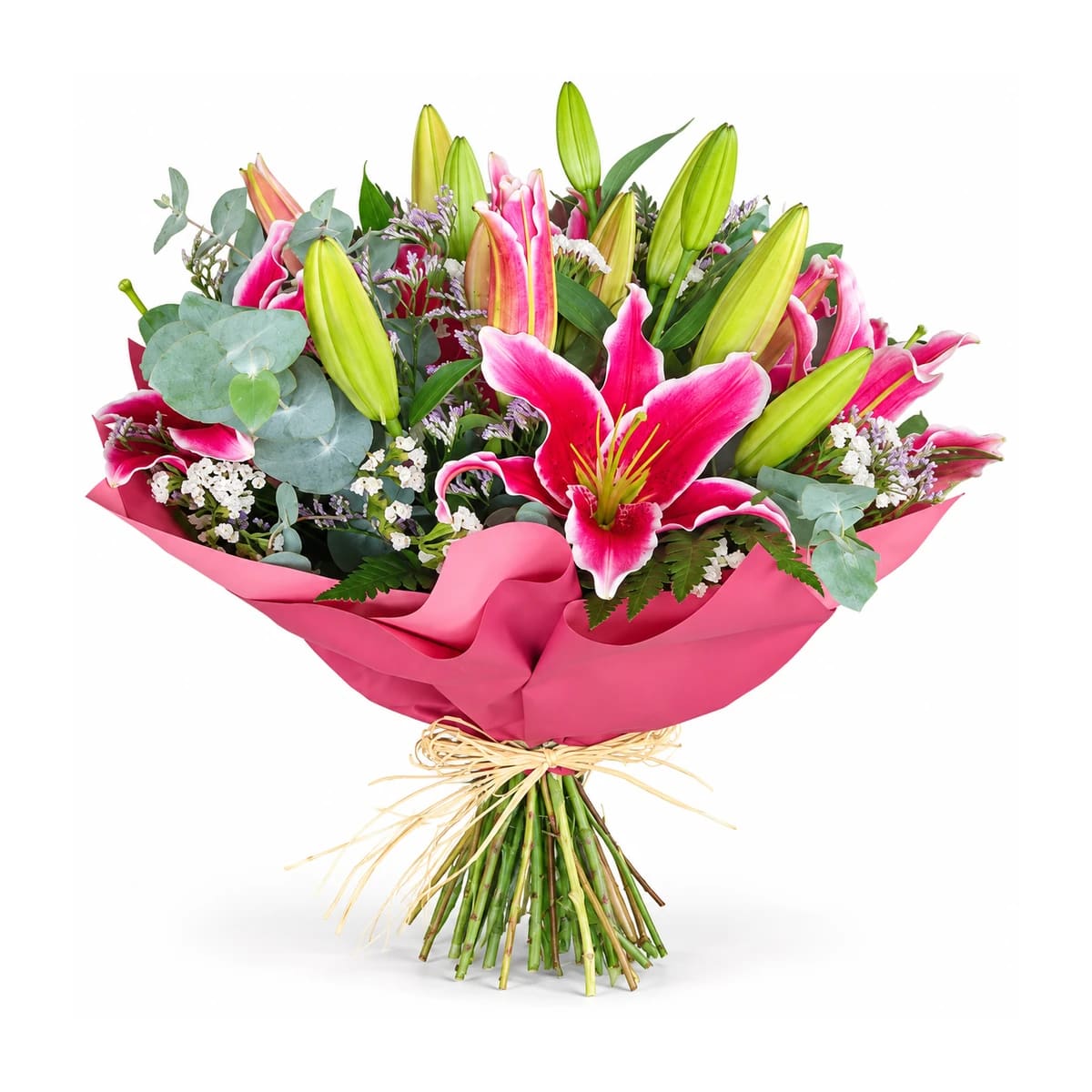 Buquê de lírios rosa